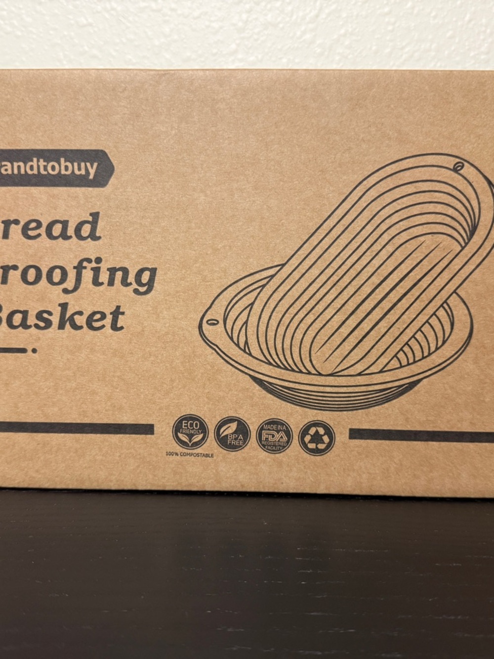 Bread Proofing Basket - Natural Kraft Box